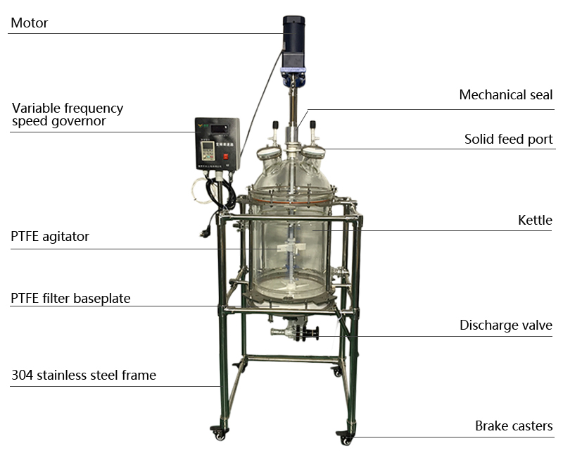 10L 20L 30L 50L 100L Chemical filtration filter jacketed reactor