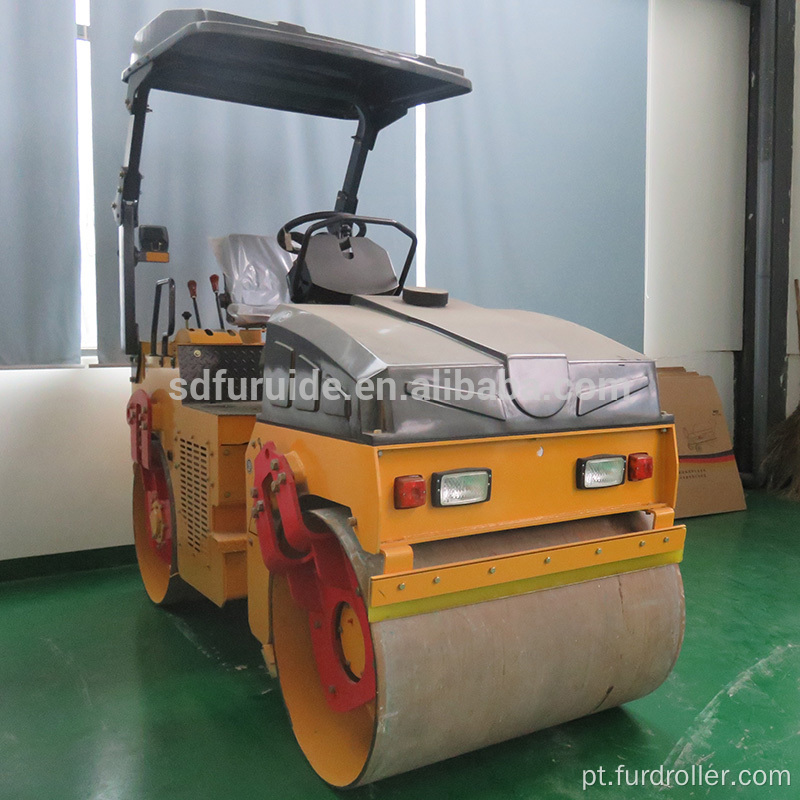 Compactador vibratório de rolo compactador vibratório de cilindro duplo de 3 toneladas (FYL-1090)