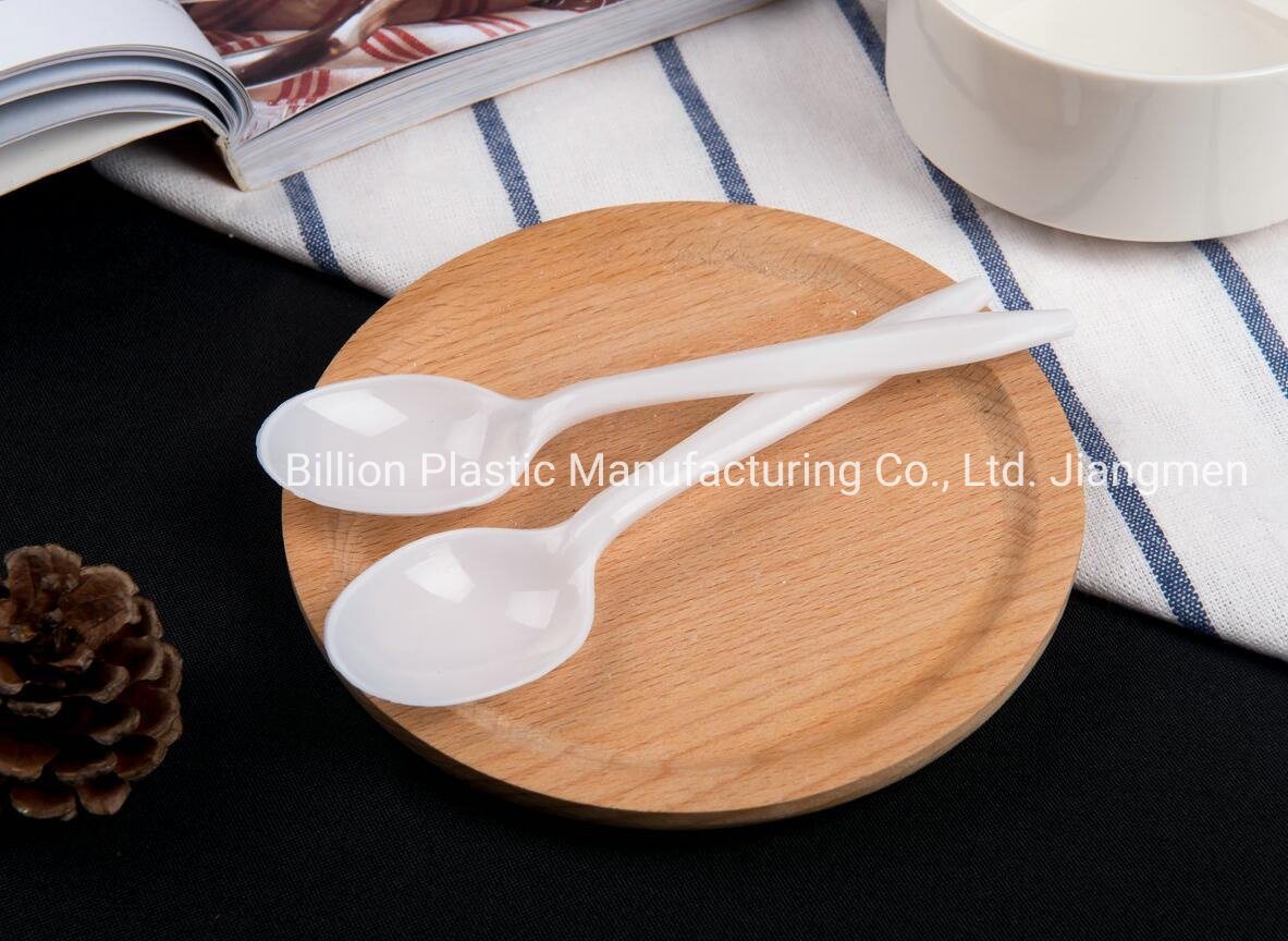 Disposable PP Cutlery Airline Spoon in Flight Catering Plastic Spoon in White