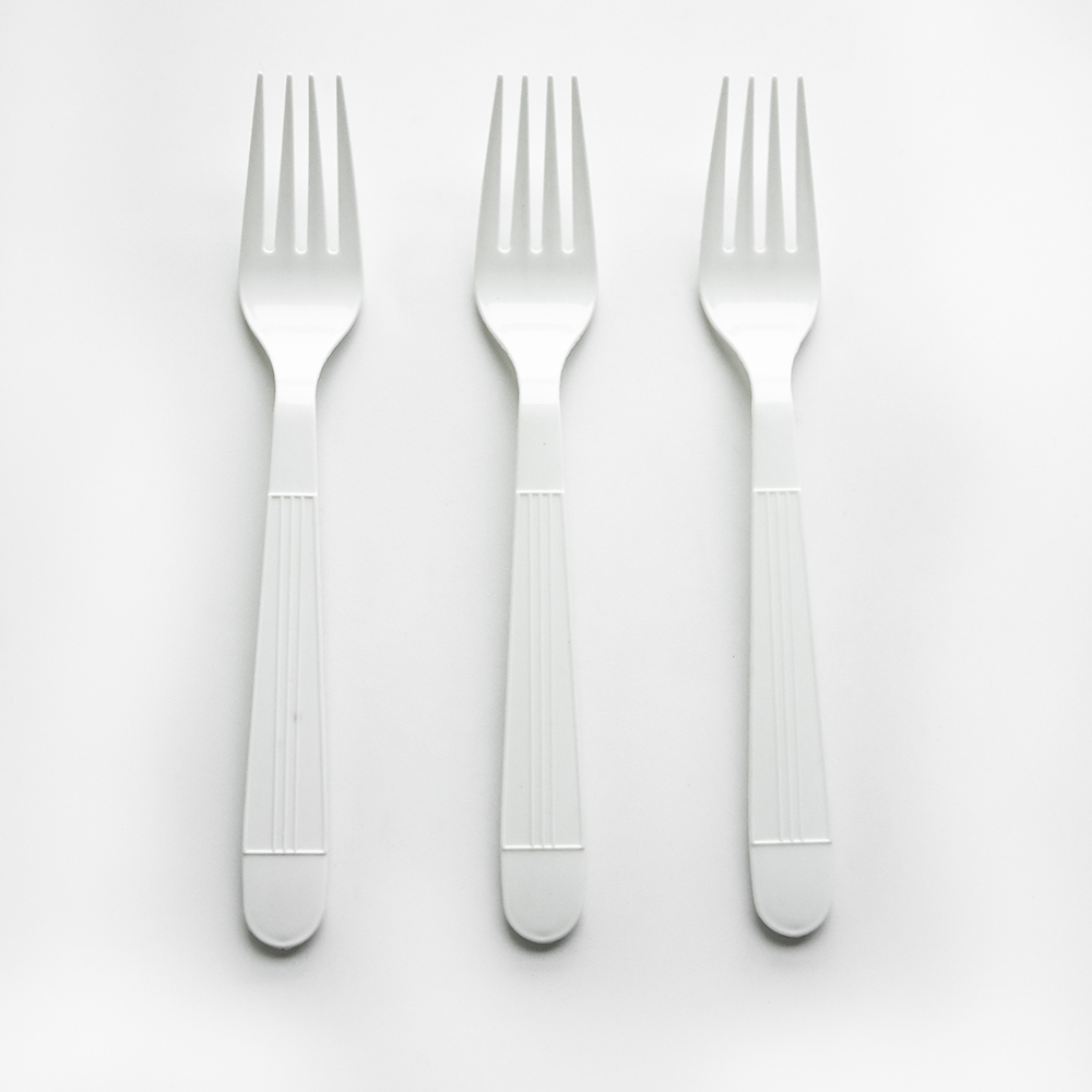 White Cutlery Set Plastic