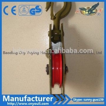 Open Single Sheave Pulley With Hook Block Pulley