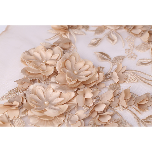 3d embroidery applique lace fabric