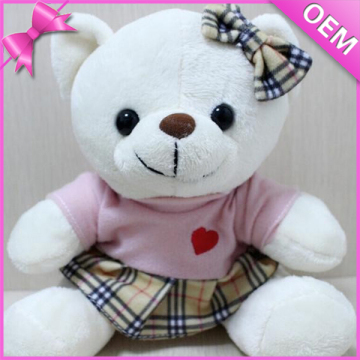 20cm Wearing Dress Plush Wholesale Teddy Bear For Sale, Beautiful Teddy Bear, Dressed Teddy Bear