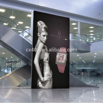 Backlit frameless led fabric light box double side billboard light box