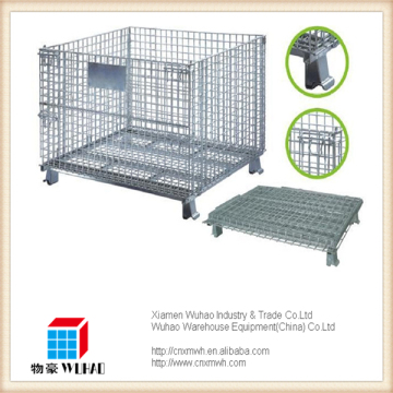 collapsable storage pallet metal cage metal box pallet