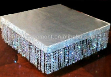 Square Crystal Cake Stand For Wedding Cakes