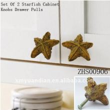 Set of 2 Starfish shaped drawer pulls