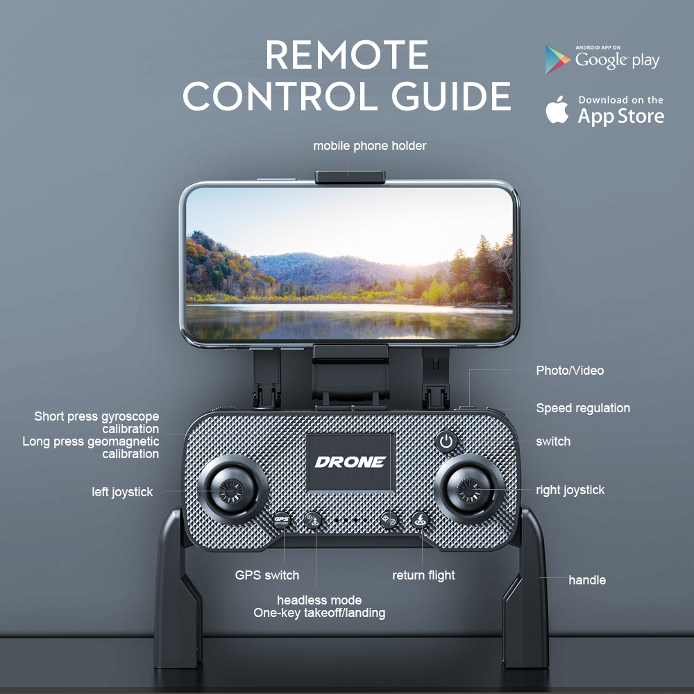2022 New Drone S6S MINI GPS 5G WIFI FPV With 4K HD Camera 25mins Brushless Foldable RC Drone Quadcopter RTF drone