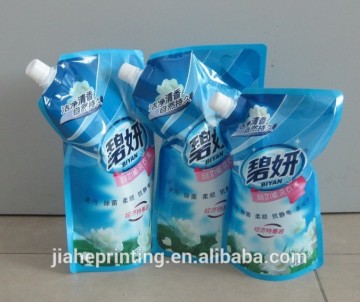 liquid washing pouch spouted bag