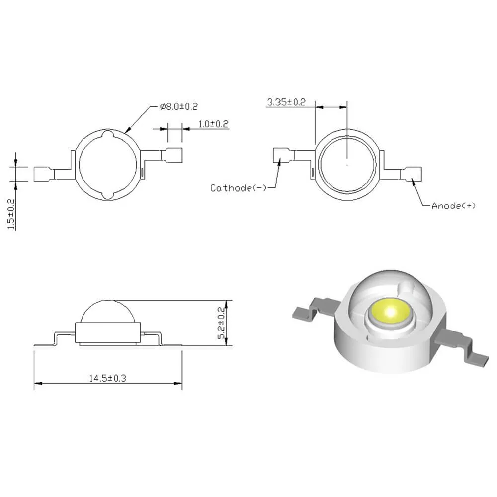 High-Power LED Mlt-HP-01-03350dxx