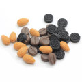100Pcs / Lot Miniature Simulation Resin Biscuits Almond Cofee Beans Dollhouse Παίξτε παιχνίδια για σκουλαρίκια
