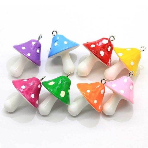 30mm 3D Mushroom Resin Charms DIY Craft fit for Bracelet Earring Pendant Jewelry Finding handmade