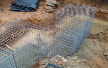 Gabion box for slope protection
