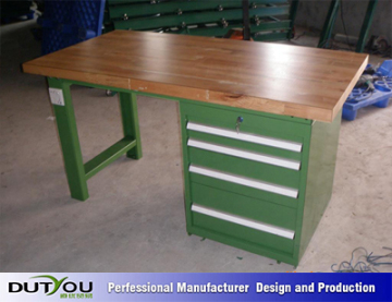 Wood Top Workbench, Industrial Workbench, Worktable