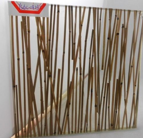 Grass Laminated Glass Partition With Real Plant , One-piece Art Work