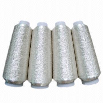 St-type Pure Silver Metallic Thread, Made of Polyester/Metallic