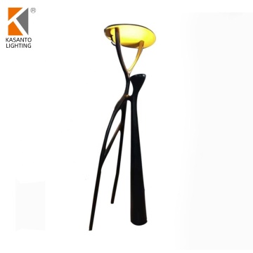 Factory Wholesale Black Standing Resin Torchiere Floor Lamps: Ideal for Hotel, Shop, Living Room, and Office Décor