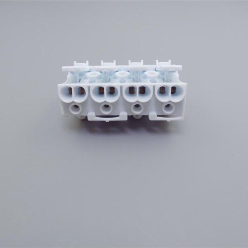 4 Poles Multipolar Wire Connector With Fixed Foot
