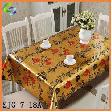 gold rectangular pvc table cover