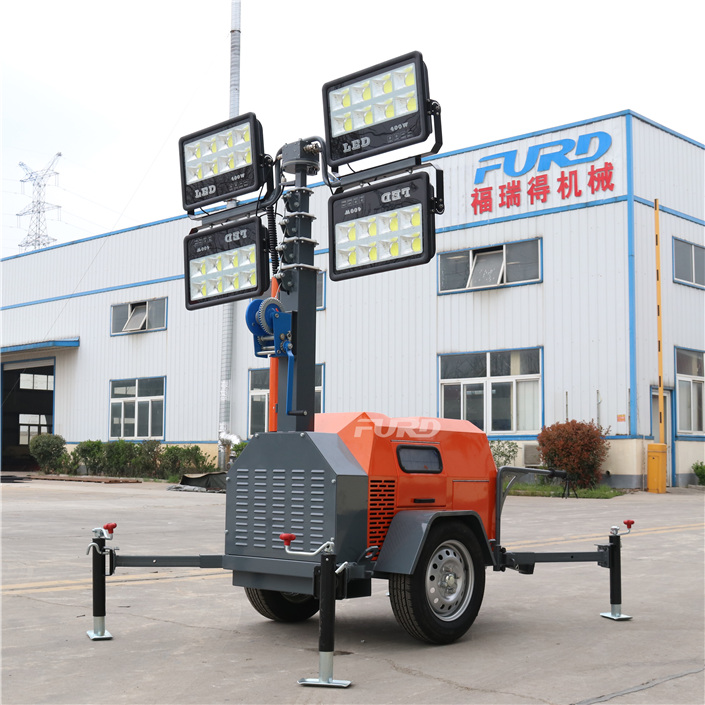 LED Telescopic Lighting Tower with Diesel Generator for Outdoor Events