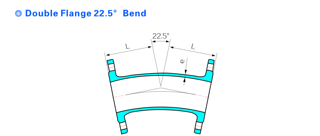 ductile cast iron pipe elbow fitting double flange bend 11.25-90 degree elbow sleeves