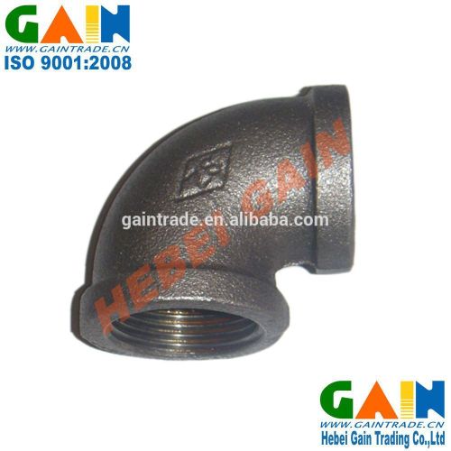 Black Malleable Iron Pipe Fitting Elbow 90 made in china