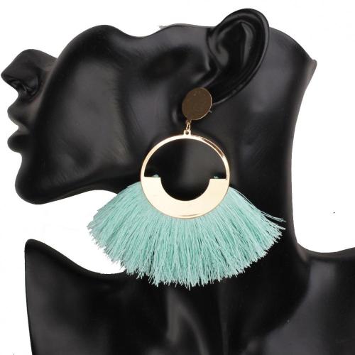 Colorful Bohemian circle Tassel Earrings Bohemian Earrings Fashion flower V-shaped long for women and girls