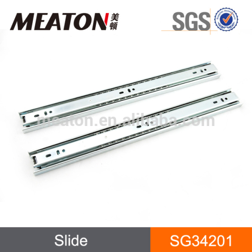 Ball bearing rails channels for drawer cabinet