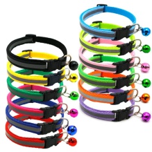 Affordable OEM Custom Reflective Adjustable Pet Collar with Bell