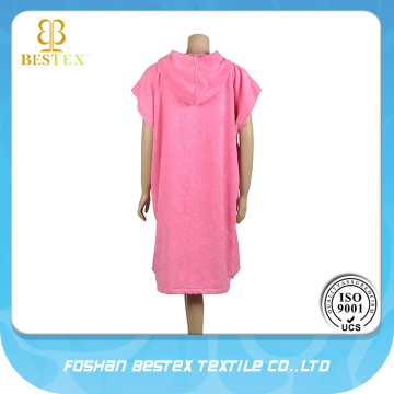 Pullover style woven label printing label changing robe surf poncho