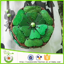 Green flower coin wallet purse DIY women wallet wrist bag key bag