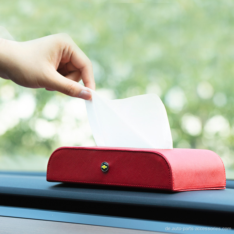 Widerstand gegen hohe Temperatur Luxusauto -Taschentuchbox