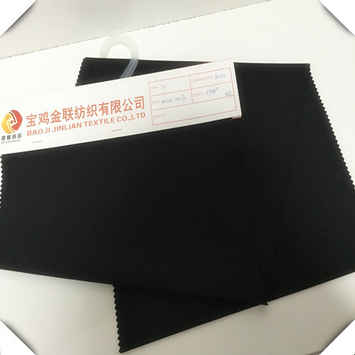 Polyester Cotton Mixed Woven Black Color Fabric For Shirts