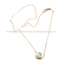Delicate Cambridge Blue Crystal Necklace