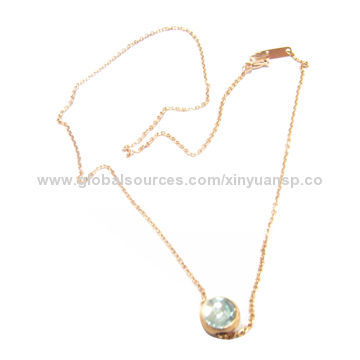Delicate Cambridge Blue Crystal Necklace