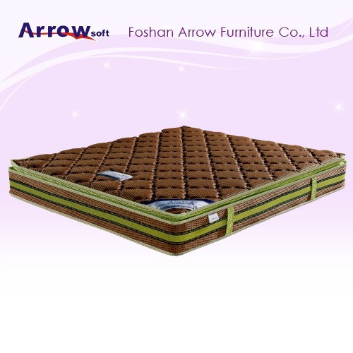 Healthy coffee 4D fabric bonnel spring foam mattress