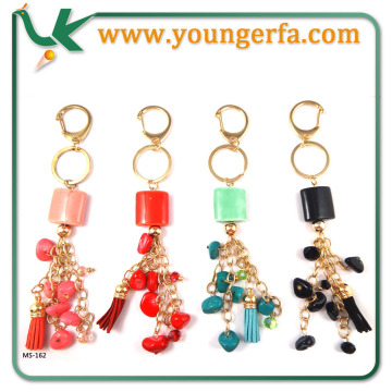 Personalized beaded and tassel promotional keychains
