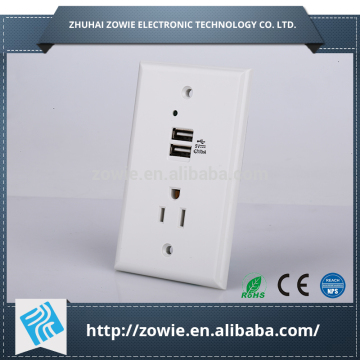 5V 2.1A output USB charging wall plate