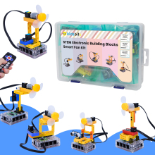 Kids Education STEM Programming Sensor Smart Fan Kit DIY Electronic Building Blocks Kit With Pico Board