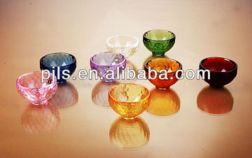 colorful k9 crystal bowls