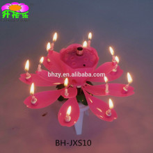 2016 Hot Blossom Candles Wholesale Music Double-layer & Rotating Flowering Musical Birthday Hand Crafted Candles
