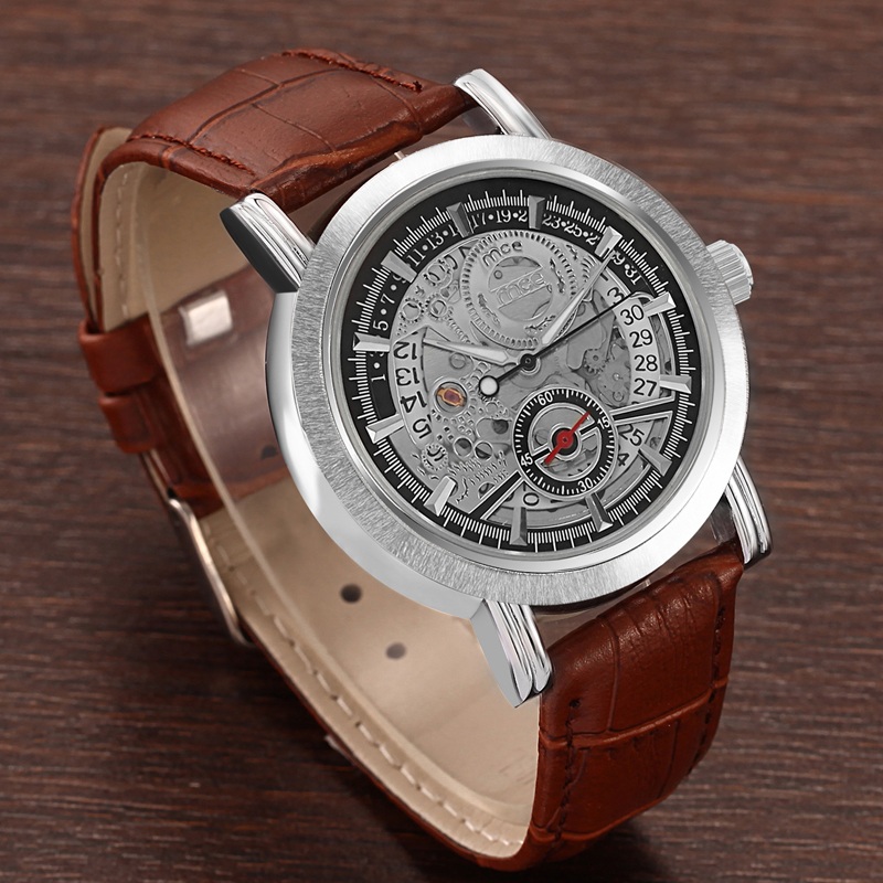 Watch Strap Genuine Leather Mechanism Custom Logo