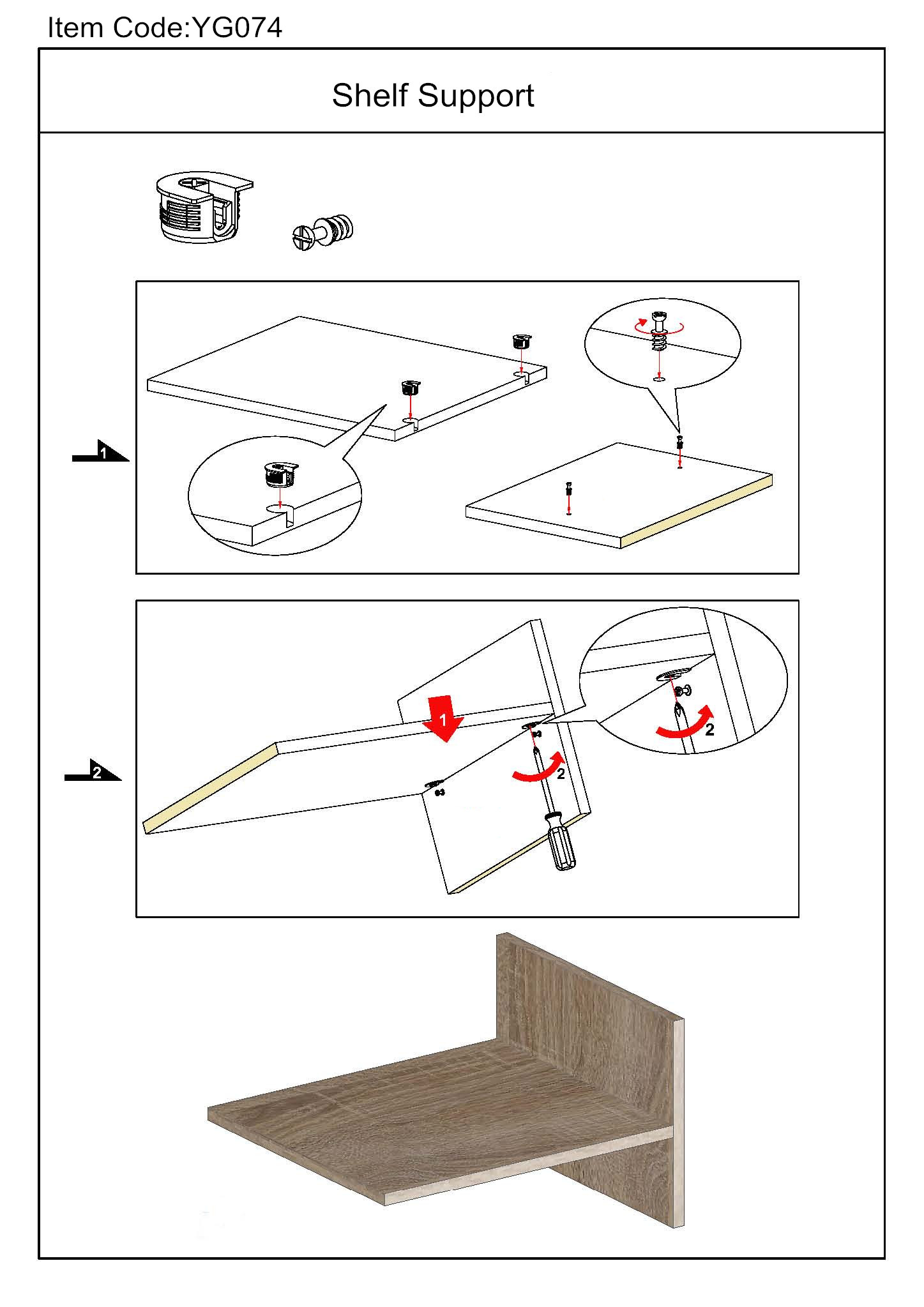 YG074 shelf support