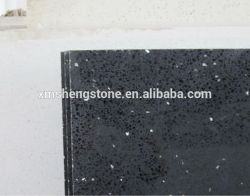 Black galaxy quartz stone,Black stellar quartz stone slab