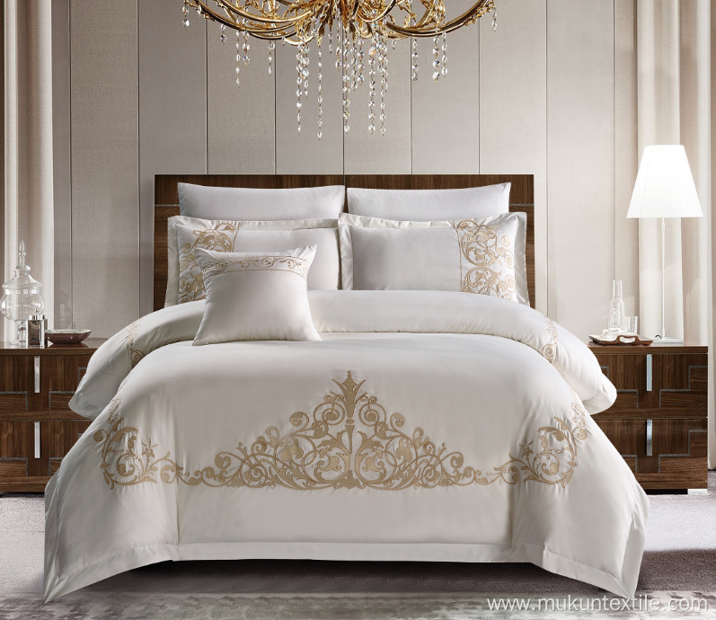 European 100% bedsheet cotton for hotel bedding set