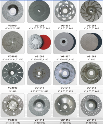 Vacuum brazed diamond grinding wheel