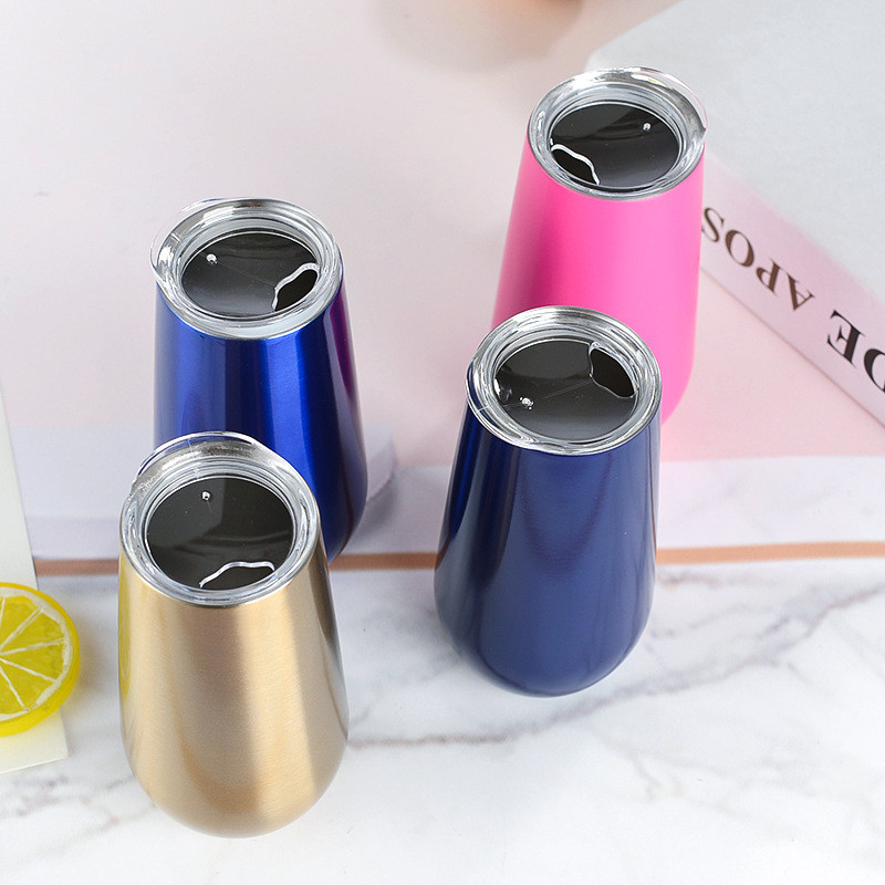 Paint Spraying Egg Tumbler Cups Tumbler Stainless Steel Egg Wine Solid Eco- Friendly Hot Selling Personalized 6oz Tea Mugs Box