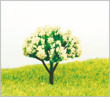 4.5cm Architectural Plastic White Miniature Model Trees