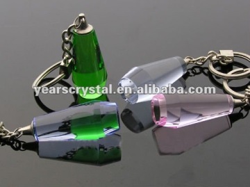 color blank crystal keychains with led light for engraved (R-0846)