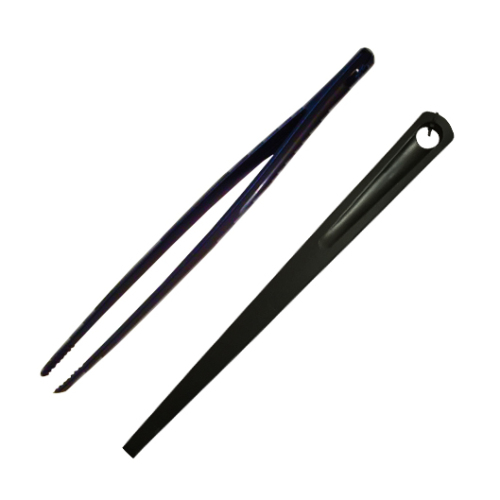 mini food Serving Tongs Black